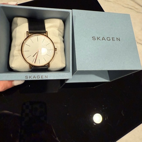 Skagen Signatur SKW6430, Black and Gold with White Face